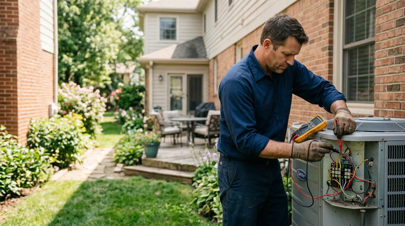 HVAC technician working near New Athens, OH